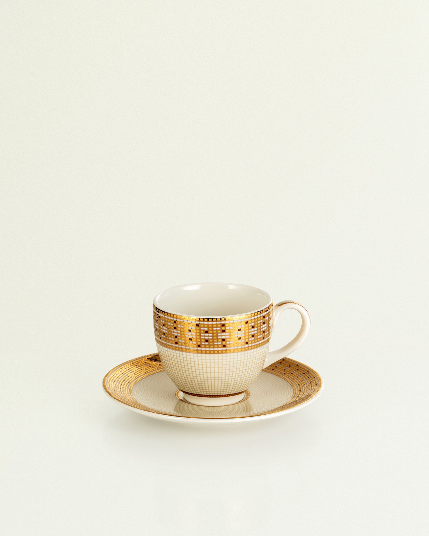 Dru Collection Porcelain Tea Set with 24K Gold Ascent