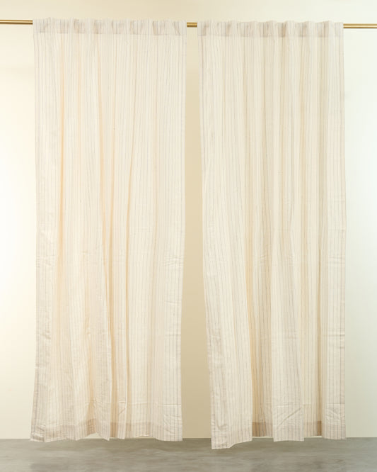 Avira stripe Cotton–Linen Pinstripe Curtain