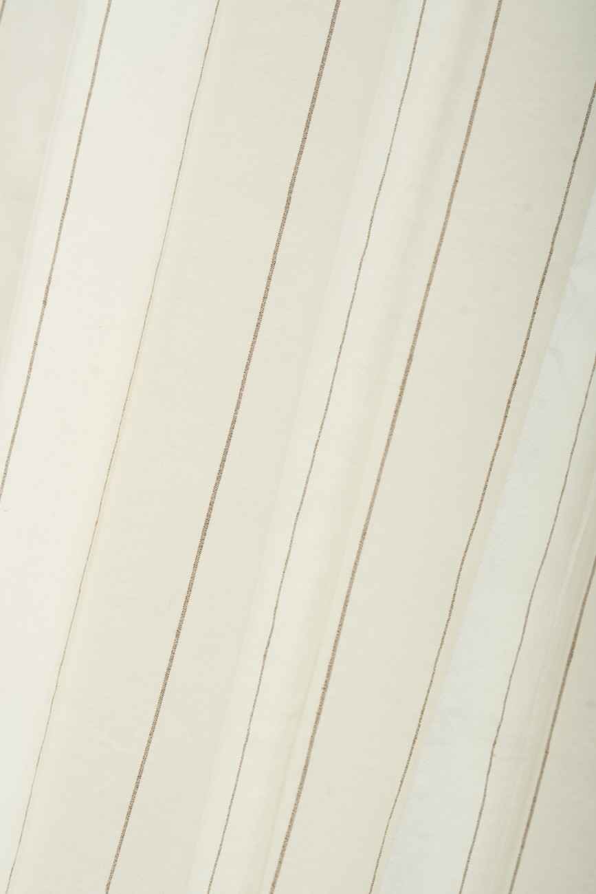 Linen–Cotton Brown Stripe Curtain - Mihira Stripe