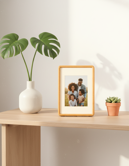 Glimpse Natural Wooden Photo Frame - Teak Beige