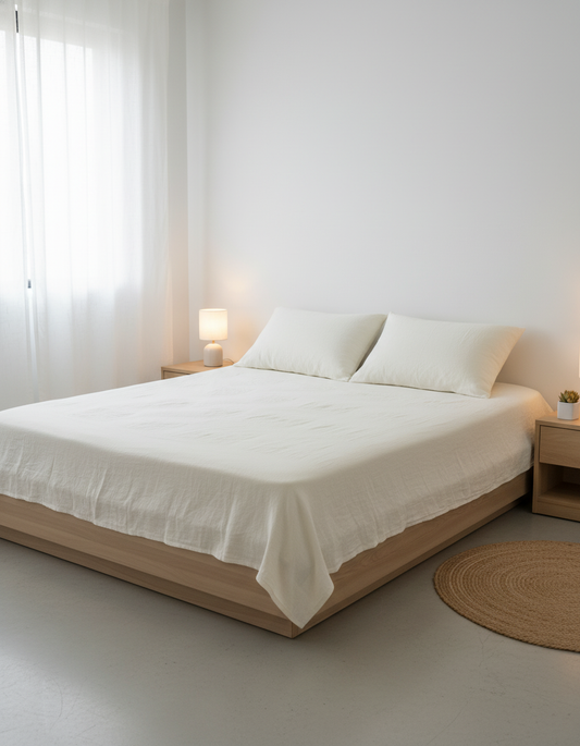 Erin - Pre Washed 100% Flax Linen Bedsheet Set.