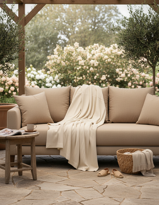 Etre 100% premium Cotton Herringbone Throw