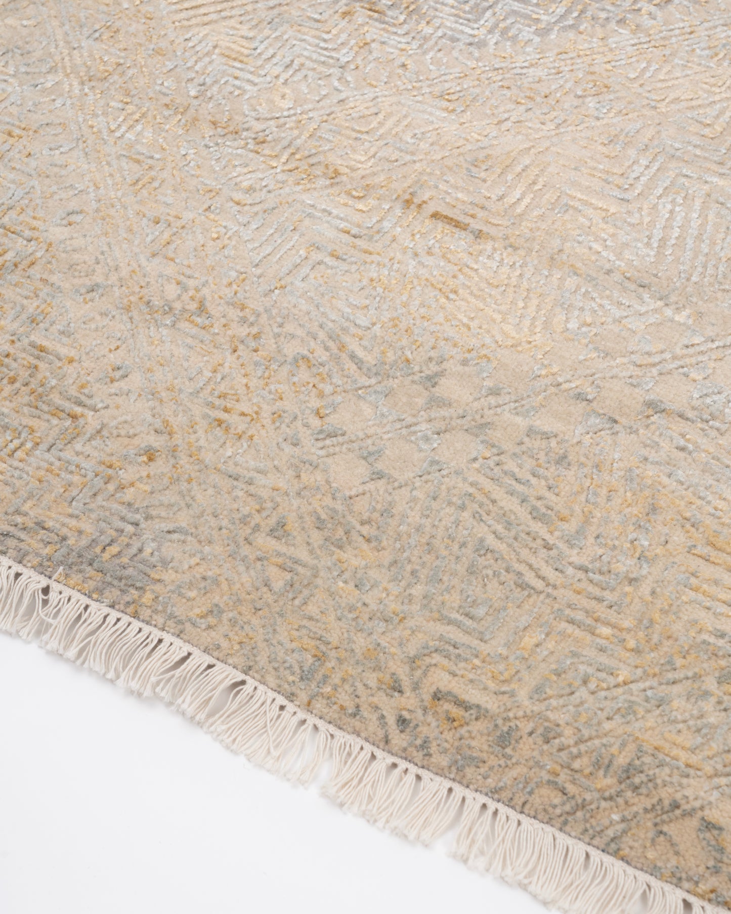 Abstract Modern Luxury Hand Knotted Silk & Wool Carpet