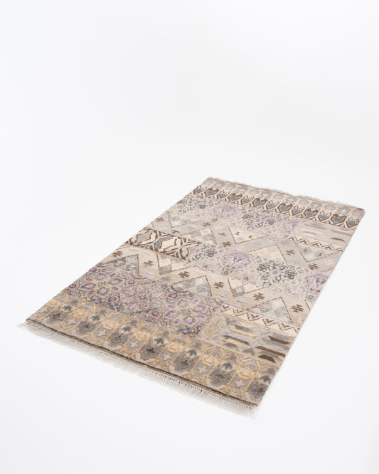 Abstract Modern Luxury Hand Knotted Silk & Wool Carpet