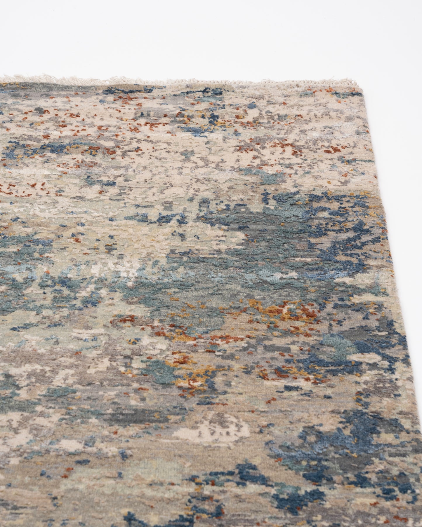 Abstract Modern Luxury Hand Knotted Silk & Wool Carpet