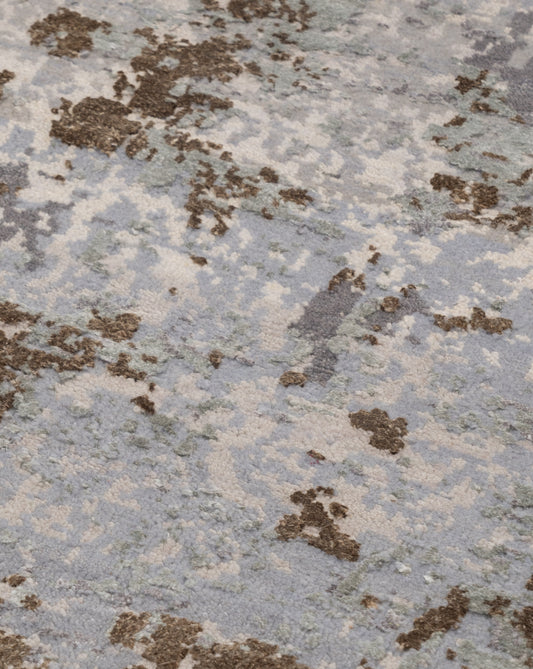 Abstract Modern Luxury Hand Knotted Silk & Wool Carpet