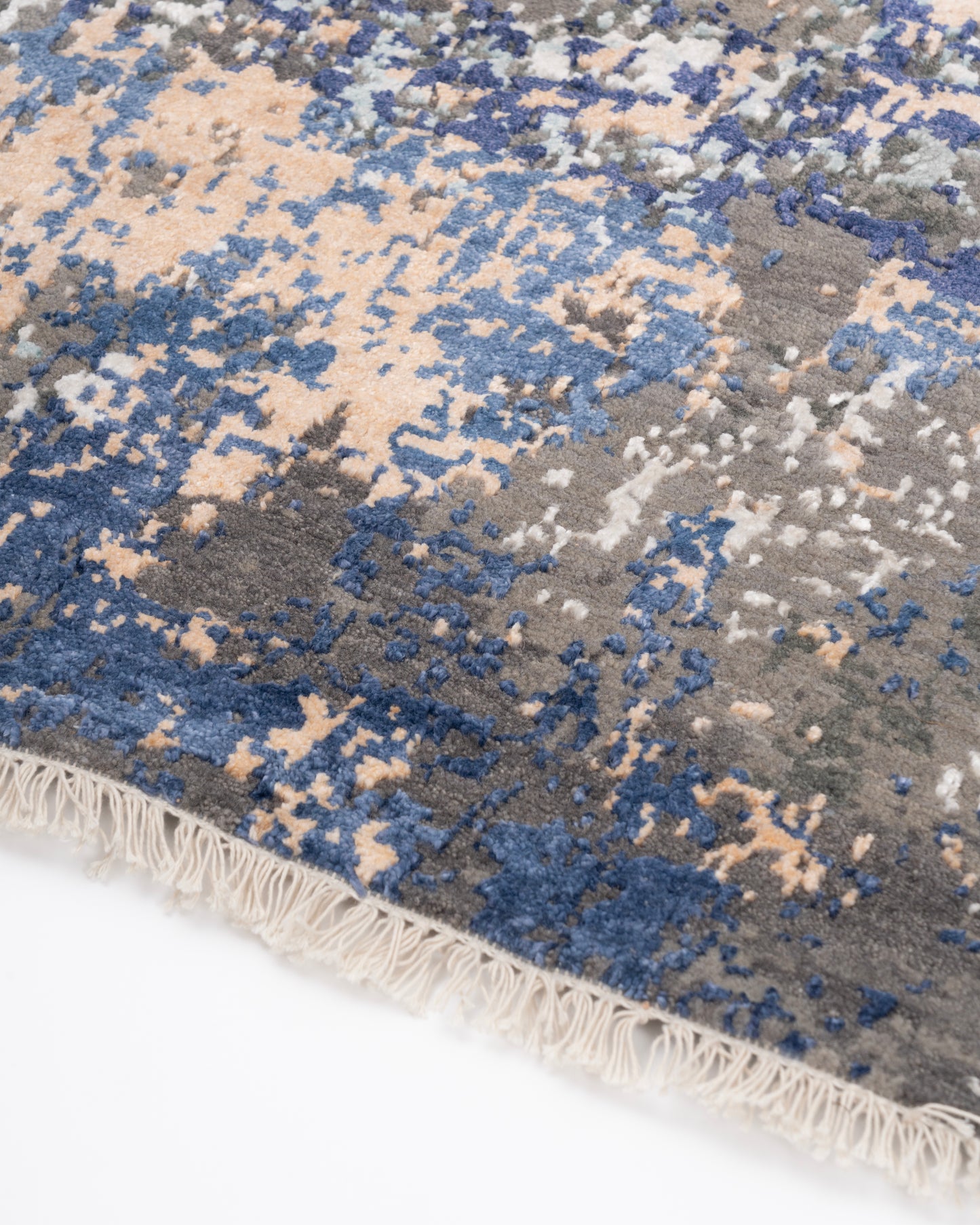 Abstract Modern Wool Viscos Carpet