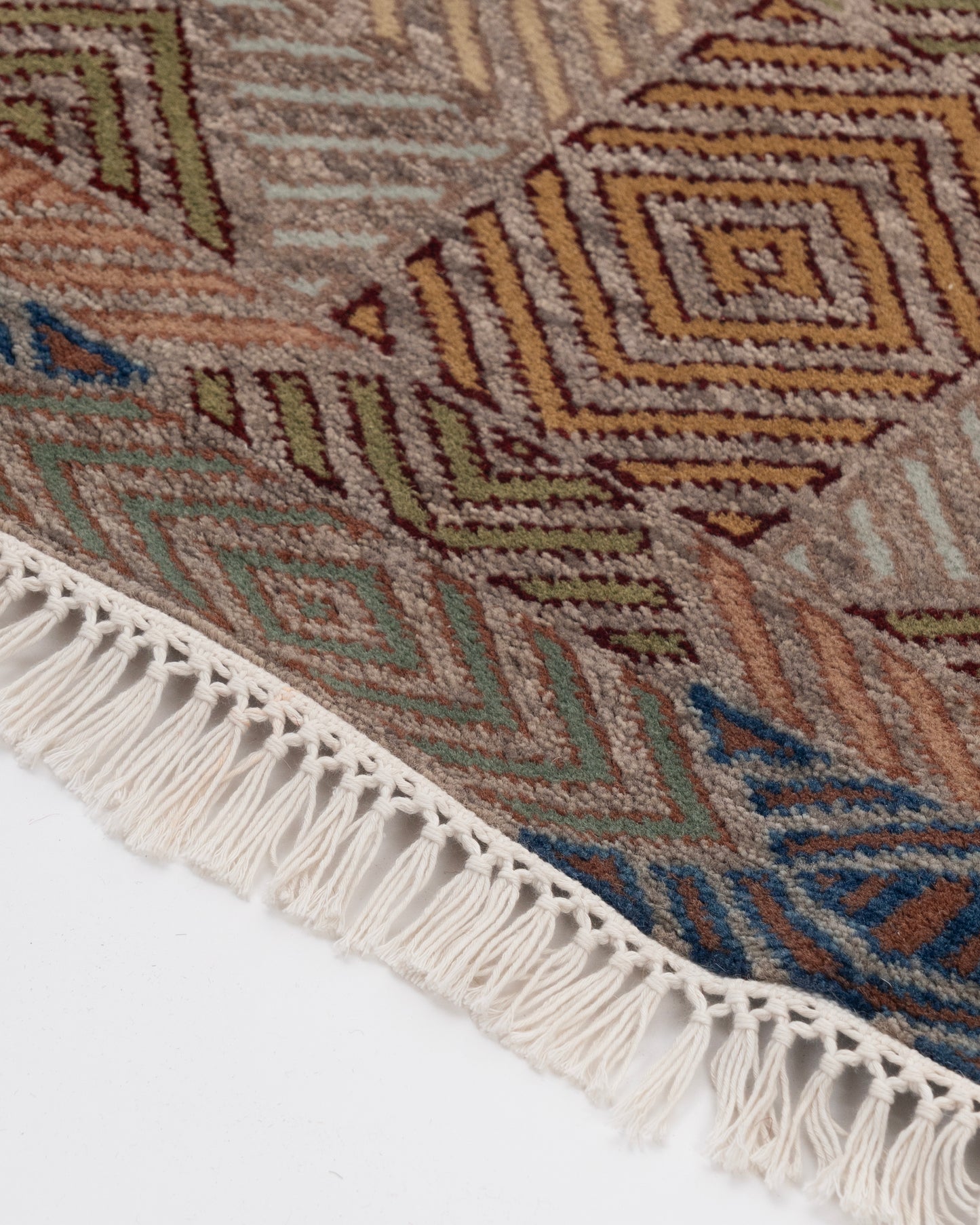 Kilim Luxury Hand Knotted Wool Geometric Carpet