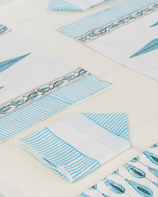 Titiksa 100% Premium Cotton Hand Block Print Table Runner Set