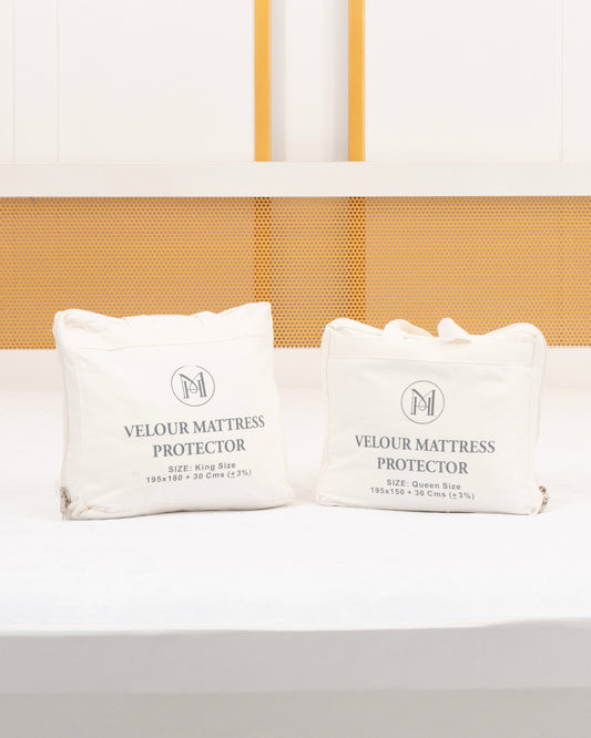 Velour 100% Premium Velour Cotton Mattress Protector