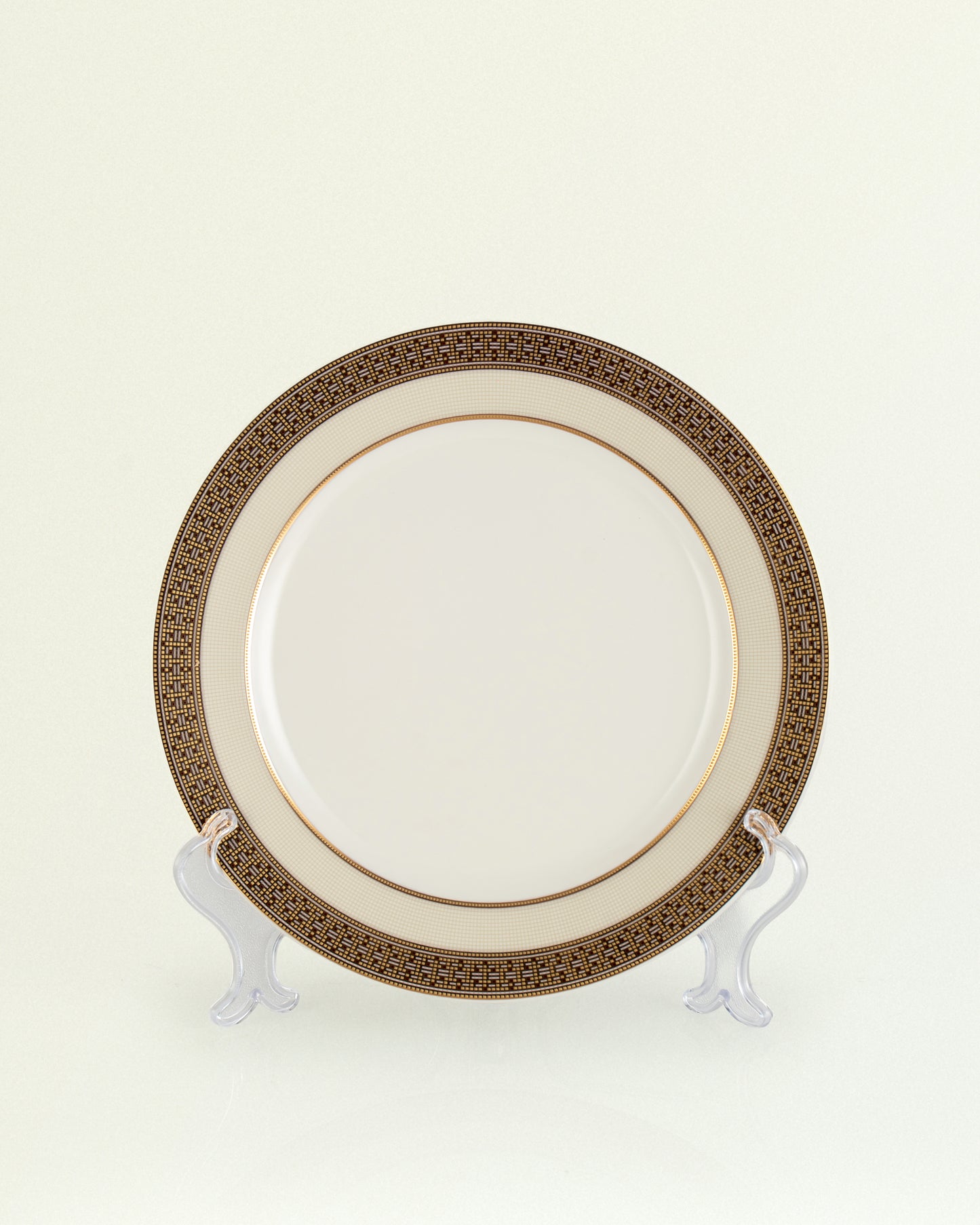 Dru Collection Porcelain Dinner Set with 24K Gold Ascent