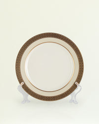 Dru Collection Porcelain Dinner Set with 24K Gold Ascent