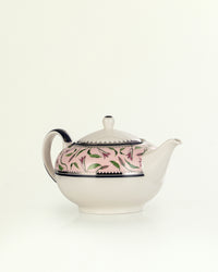 Lilium Collection Porcelain Tea Set With Platinum Ascent