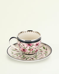 Lilium Collection Porcelain Tea Set With Platinum Ascent