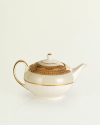 Dru Collection Porcelain Tea Set with 24K Gold Ascent