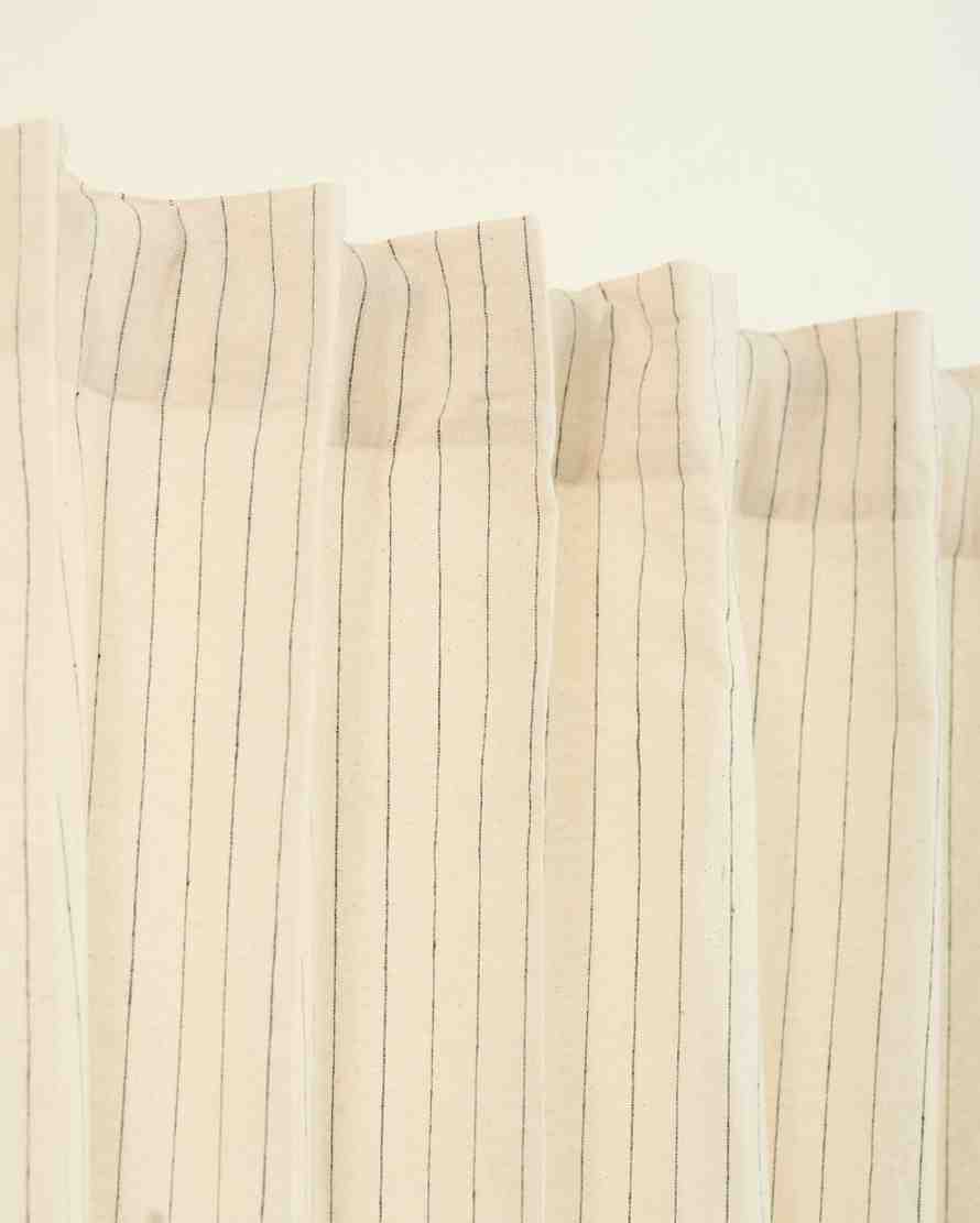 Cotton–Linen Pinstripe Curtain - Avira stripe