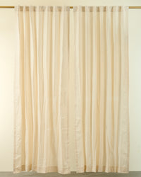Cotton–Linen Ivory-Beige Curtain - Avira solid plain