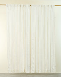 Linen–Cotton Brown Stripe Curtain - Mihira Stripe