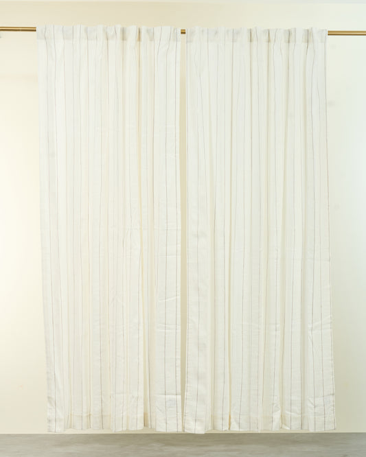 Mihira Stripe Linen–Cotton Curtain