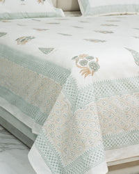 Ruby Mughal Floral Cotton Bed Sheet Set – Ruby (D1)