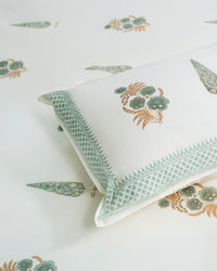 Ruby Mughal Floral Cotton Bed Sheet Set – Ruby (D1)