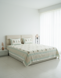 Ruby Mughal Floral Cotton Bed Sheet Set – Ruby (D1)