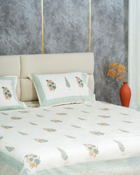 Ruby Mughal Floral Cotton Bed Sheet Set – Ruby (D1)