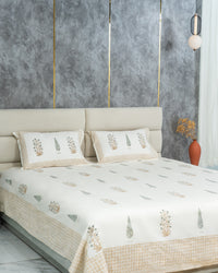 Ruby Mughal Floral Cotton Bed Sheet Set – Ruby (D2)