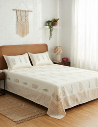 Ruby Mughal Floral Cotton Bed Sheet Set – Ruby (D2)