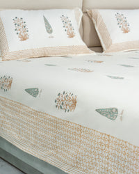 Ruby Mughal Floral Cotton Bed Sheet Set – Ruby (D2)