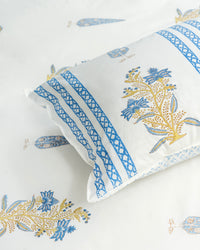 Ruby  Mughal Floral Cotton Bed Sheet Set – Ruby (D3)