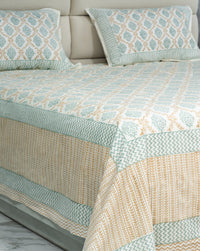 Ruby Mughal Jaal Cotton Bed Sheet Set – Ruby (D4)