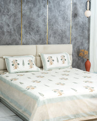 Ruby Mughal Floral Cotton Bed Sheet Set – Ruby (D5)