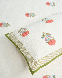 Rasa 100% Premium Mulmul Cotton Hand Block Print Quilted Bed Cover