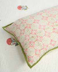 Rasa 100% Premium Mulmul Cotton Hand Block Print Quilted Bed Cover
