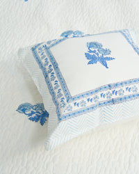Rasa 100% Premium Mulmul Cotton Hand Block Print Quilted Bed Cover