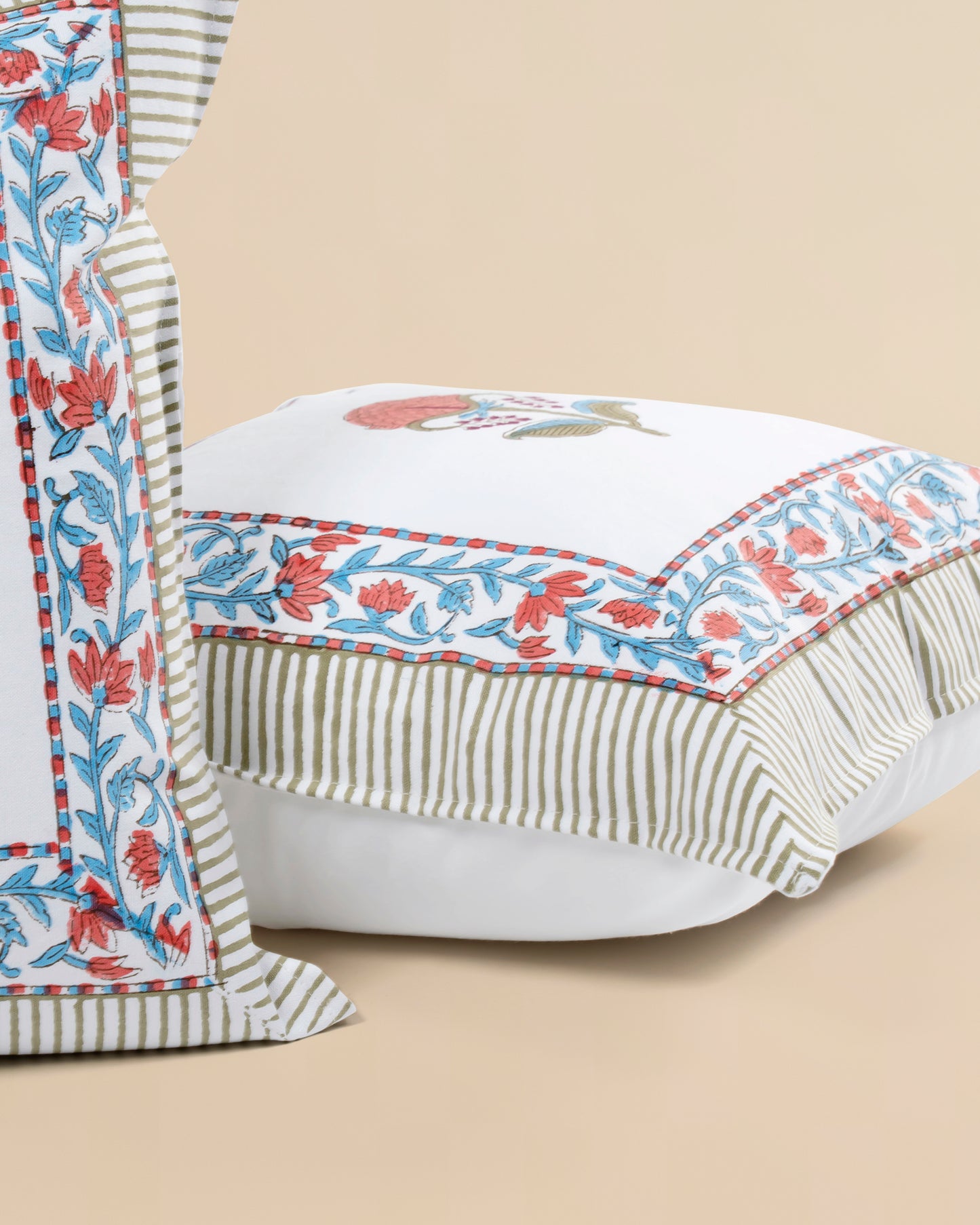 Suki Marigold Boota Hand Block Cushion Cover