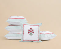Suki Gulab Boota Hand Block Cushion Cover