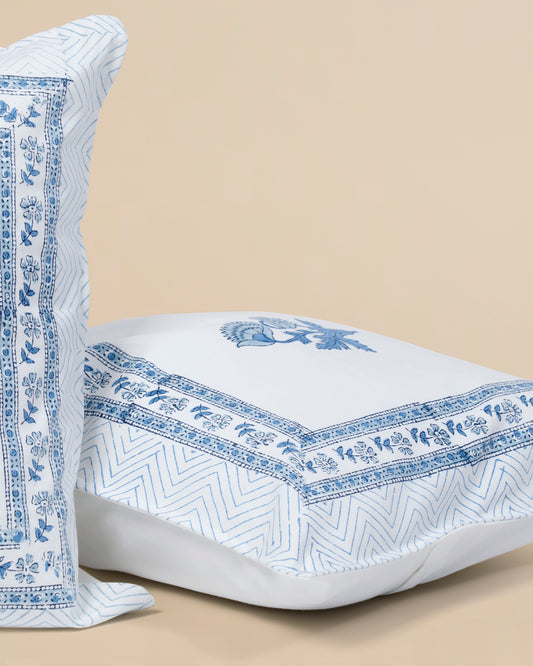 Suki Padma 100% Cotton Hand Block Print Cushion Cover Set 5 Pcs
