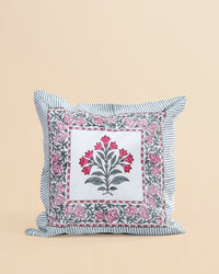 Avinya – Block Print & Velvet Cushion Cover (D1)