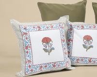 Avinya – Block Print & Velvet Cushion Cover (D2)