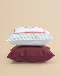 Avinya – Block Print & Velvet Cushion Cover (D3)