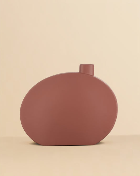 Modern Japanese Vase – Terracotta Rose