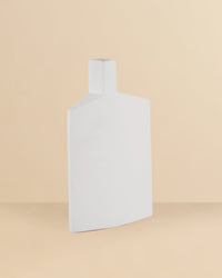 Long Neck Trapezoid Vase – Matte White