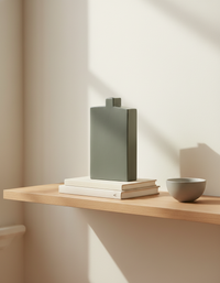 Long Neck Trapezoid Vase – Charcoal Grey