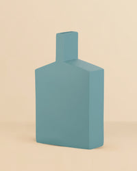 Long Neck Trapezoid Vase – Turquoise Blue