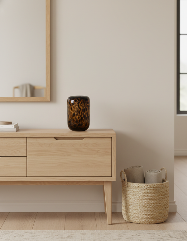 Leopard Dots Glass Vase