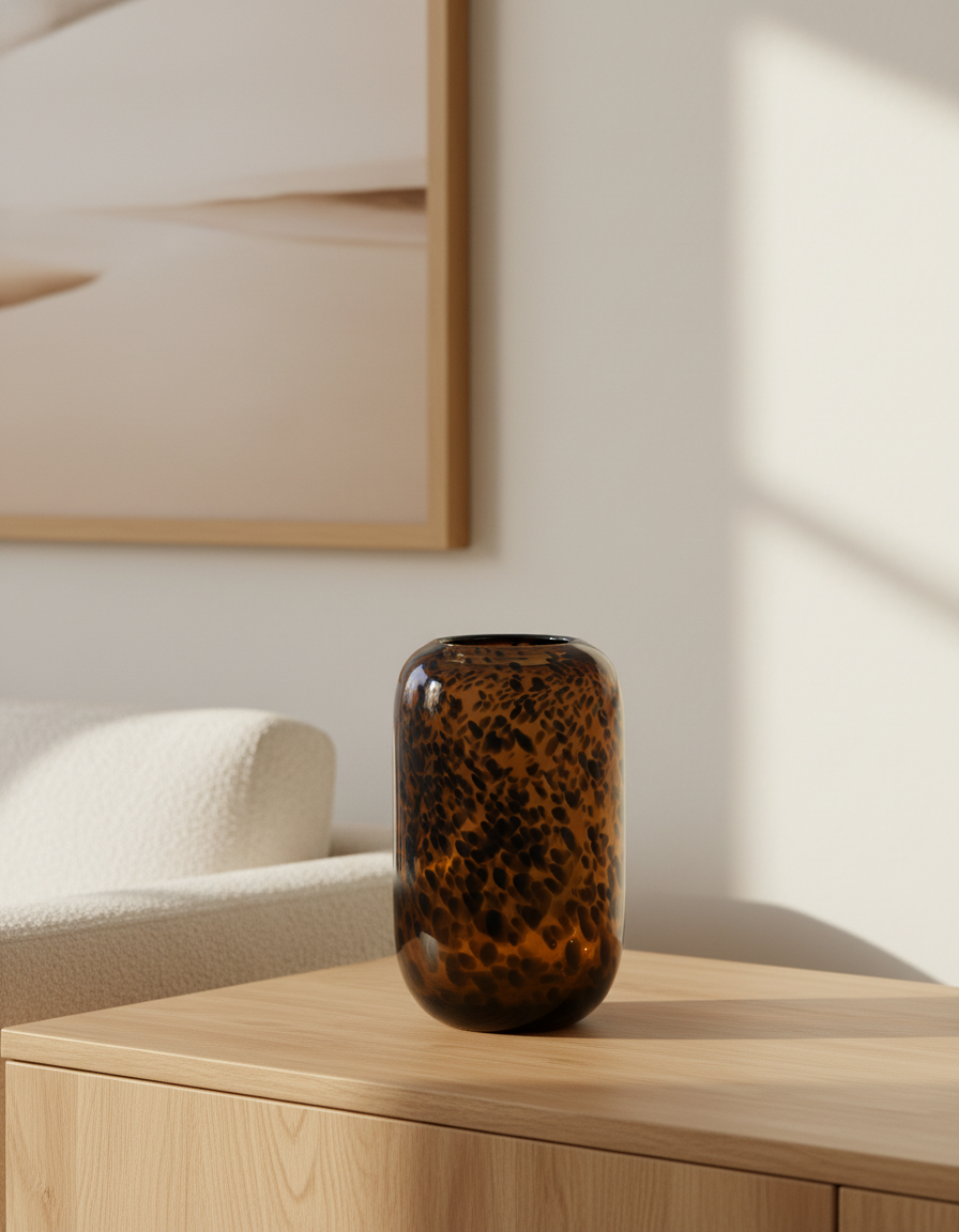 Leopard Dots Glass Vase