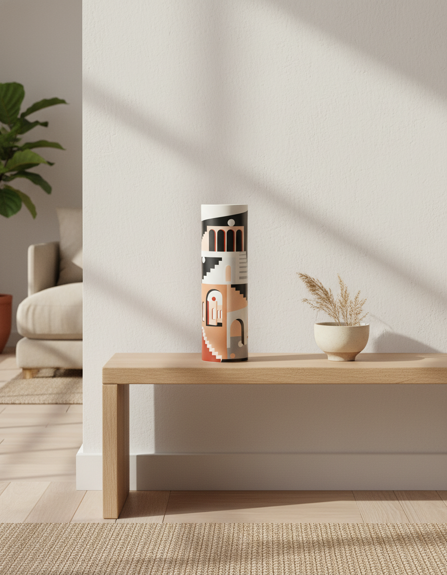 Geometric Ceramic Vase