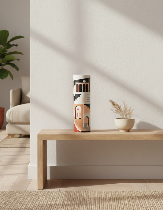 Geometric Ceramic Vase
